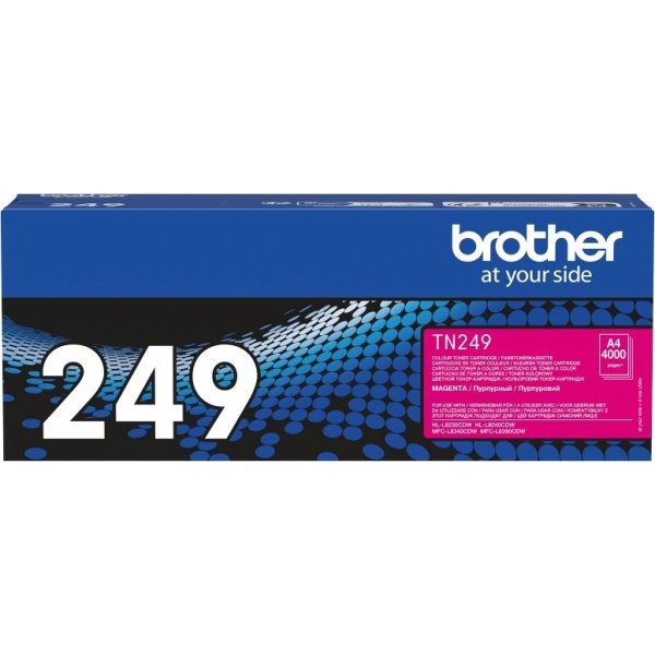 Brother TN249M Lasertoner, magenta, 4.000 sider