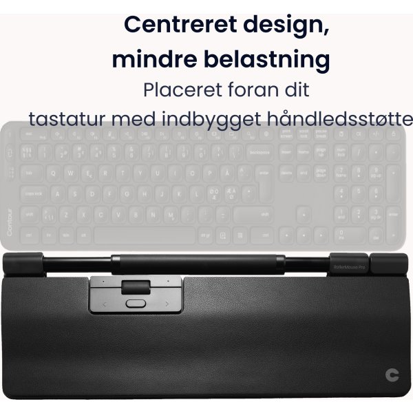 Contour RollerMouse Pro Trådløs Extended WR, læder