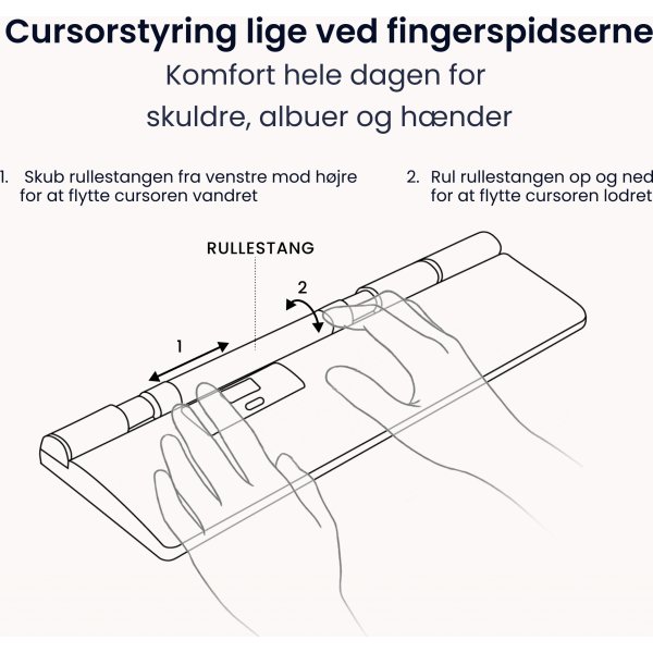 Contour RollerMouse Pro Trådløs Extended WR, læder