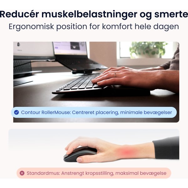 Contour RollerMouse Pro Trådløs Slim WR, læder