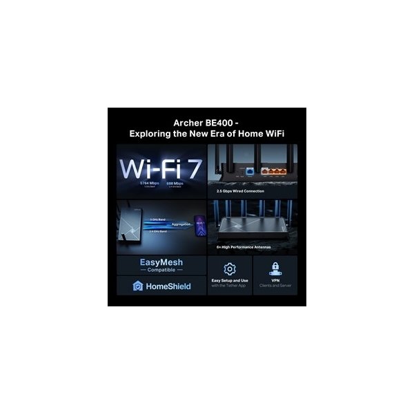 TP-Link BE6500 Dual-Band Wi-Fi 7 Router