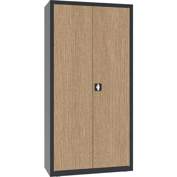 Opbevaringsskab 1990x1000x435 mm, antracit/valnød