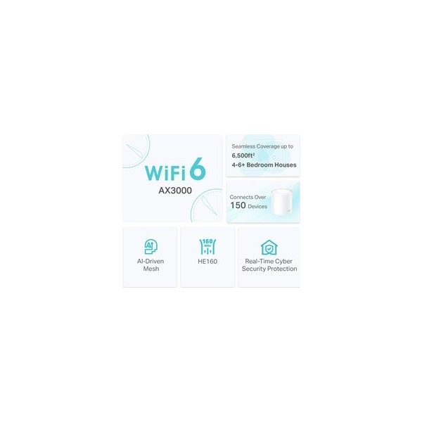 TP-LINK AX3000 mesh router Wi-Fi, 3 pakke