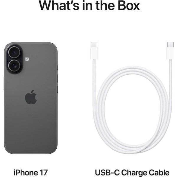 Apple iPhone 17, 256GB, sort