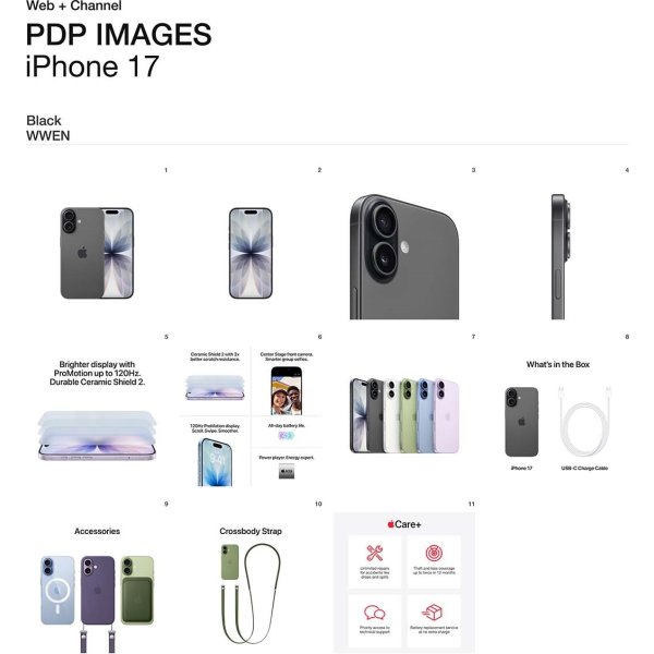 Apple iPhone 17, 512GB, sort