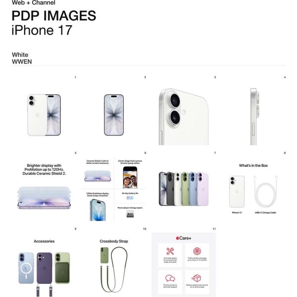 Apple iPhone 17, 512GB, hvid