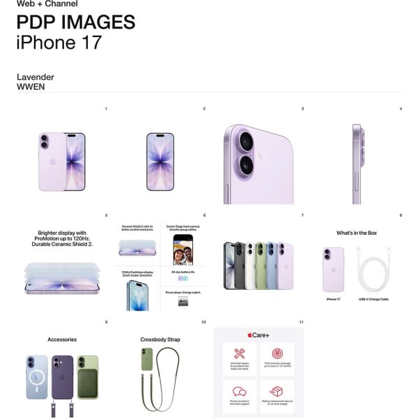Apple iPhone 17, 256GB, lavendel