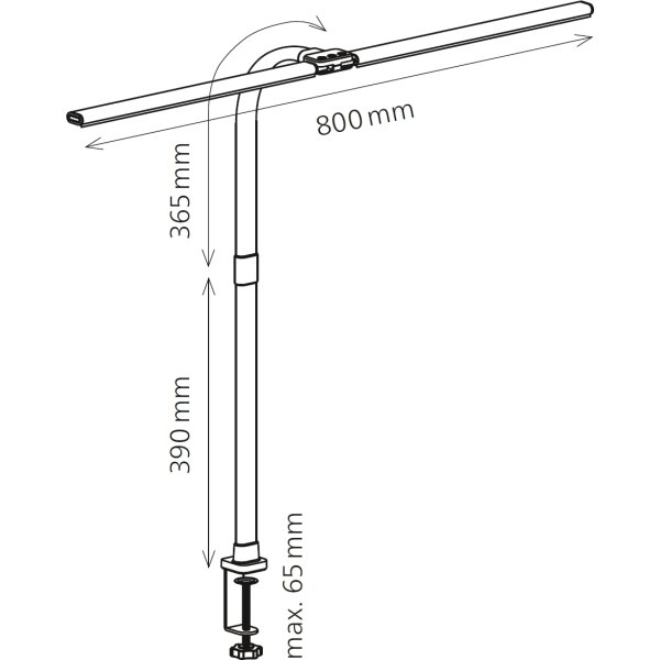 Nova computerskærm LED-lampe, sort