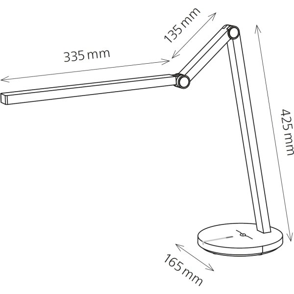 Cascade LED-skrivebordslampe, sort