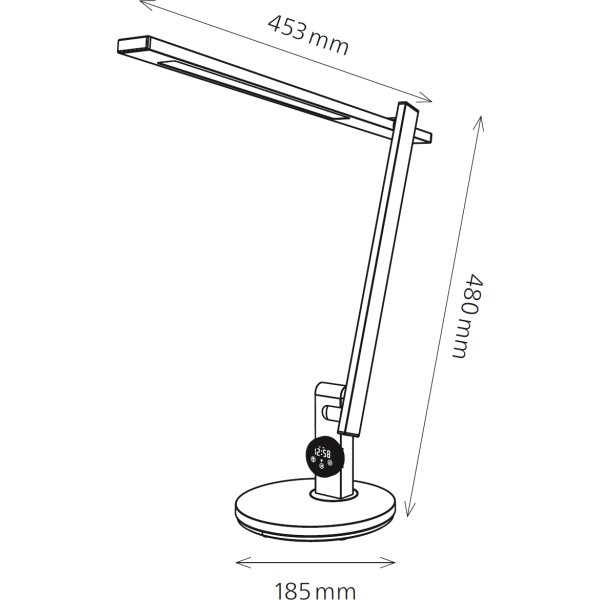 Beam LED-skrivebordslampe, grå