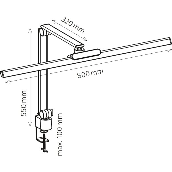 Flow computerskærm LED-lampe, antracit
