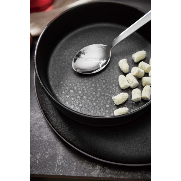 Aida RAW Suppetallerken, Ø19,4cm, titanium sort