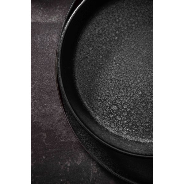 Aida RAW Suppetallerken, Ø19,4cm, titanium sort