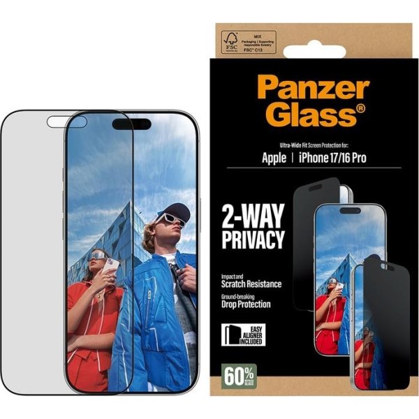 PanzerGlass iPhone 6.3" Pro/16 Pro UWF 2-lag