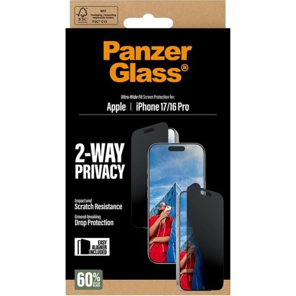 PanzerGlass iPhone 6.3" Pro/16 Pro UWF 2-lag