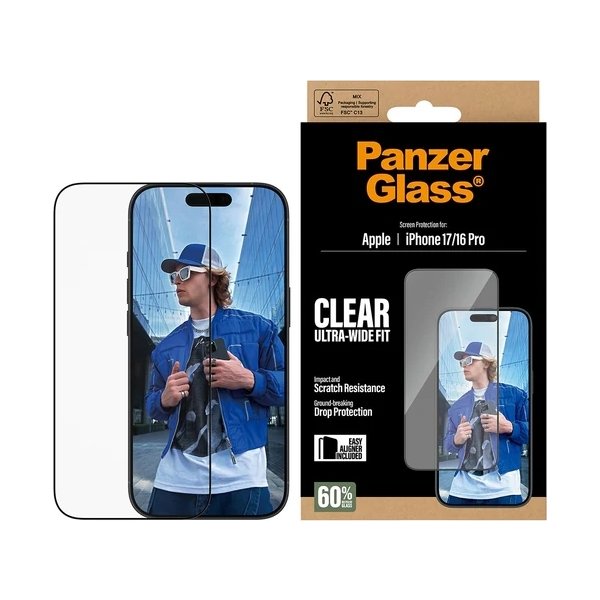 PanzerGlass iPhone 6.3" Pro/16 Pro UWF m. Aligner