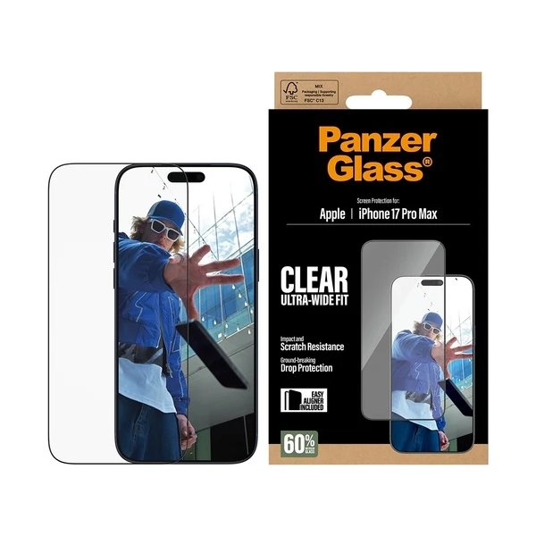 PanzerGlass iPhone 17 Pro Max UWF m. EasyAligner