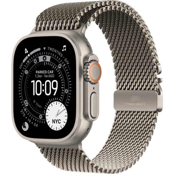 Apple Watch Ultra 3 (GPS+4G) 49mm, natur titan, S