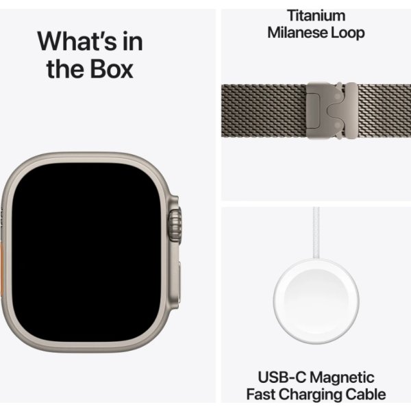 Apple Watch Ultra 3 (GPS+4G) 49mm, natur titan, S