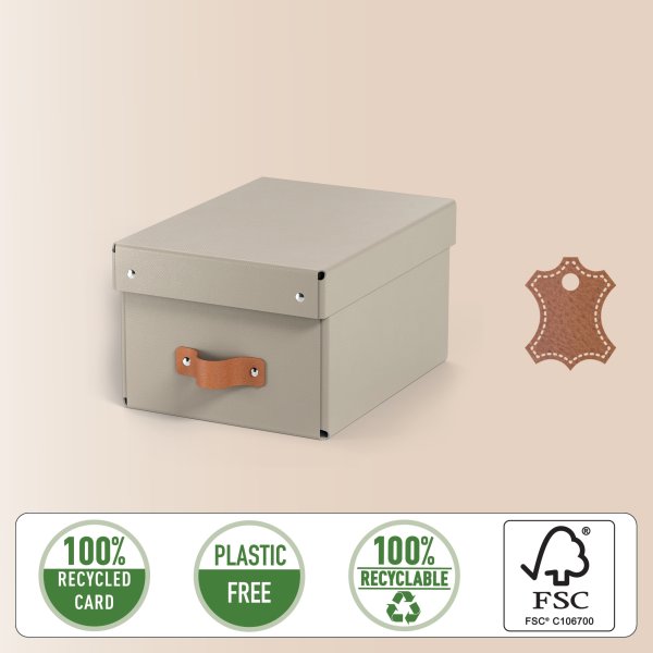 Leitz Puro Boks m. låg | S | Beige | 2 stk.