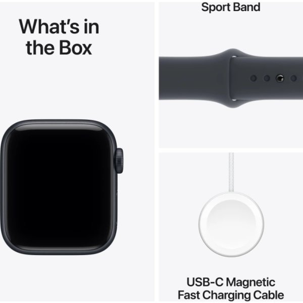 Apple Watch SE 3, GPS, 40mm, midnight, M/L