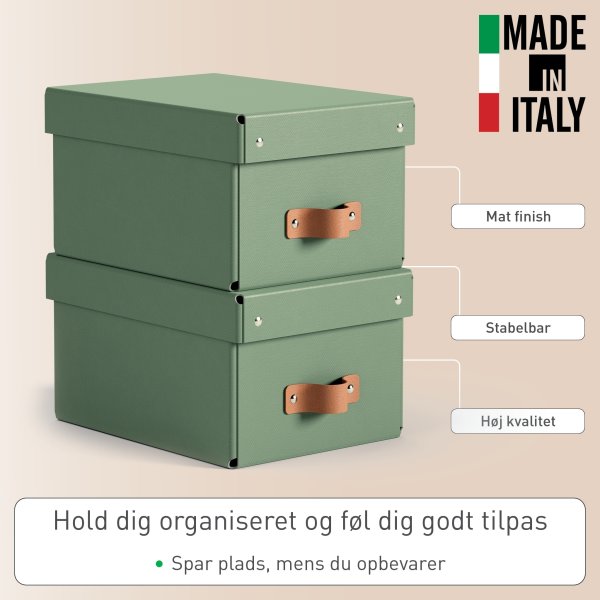 Leitz Puro Boks m. låg | S | Grøn | 2 stk.