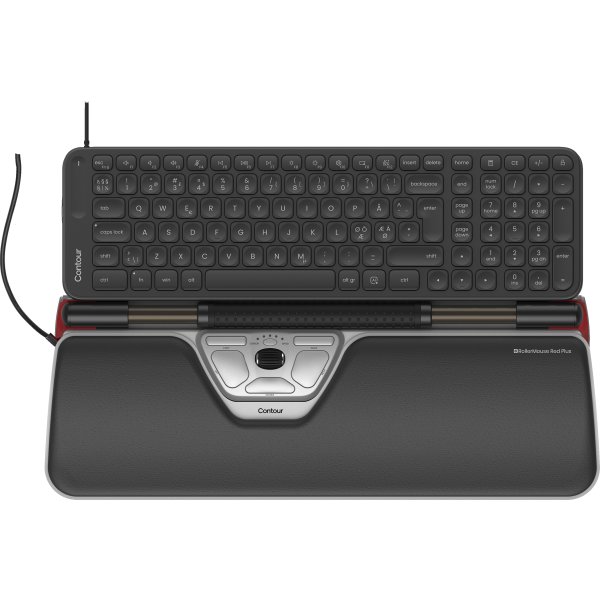 RollerMouse Red Plus + Balance Mid Keyboard kablet