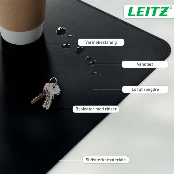 Leitz Skriveunderlag | 36x70 cm | Sort