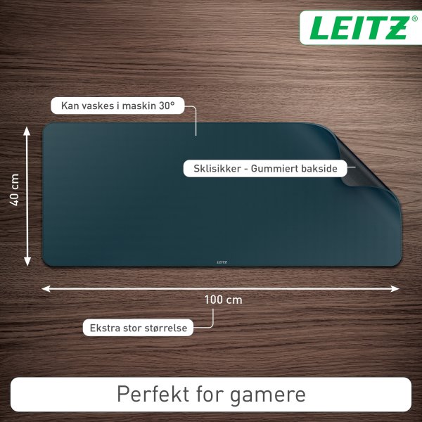 Leitz Skriveunderlag | 40x100 cm | Mørkegrå