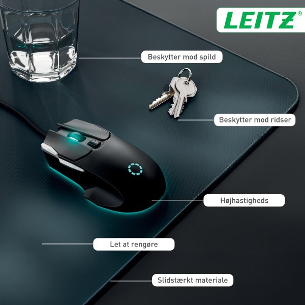 Leitz Skriveunderlag | 40x100 cm | Mørkegrå