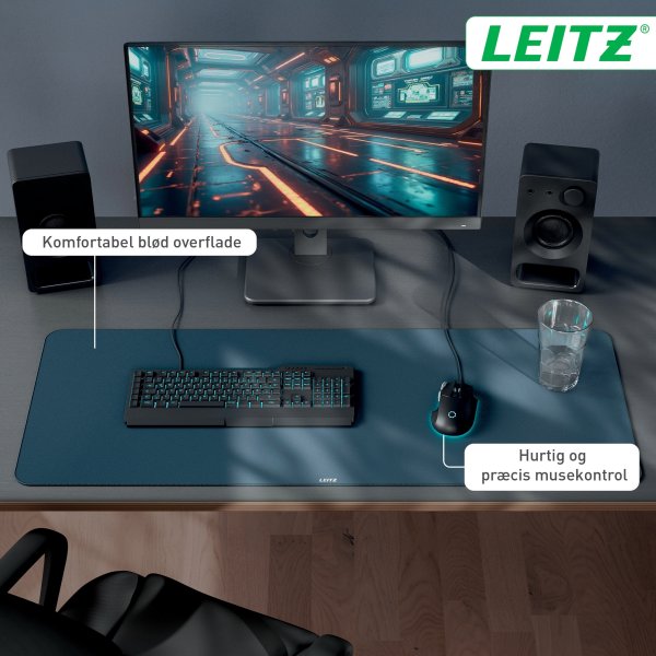 Leitz Skriveunderlag | 40x100 cm | Mørkegrå