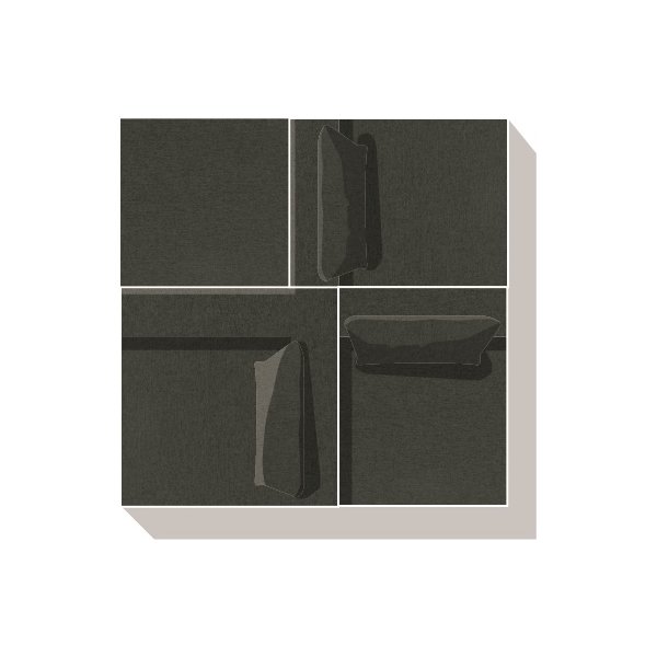 Fondi modulsofa, pufmodul, grøn, 1 stk