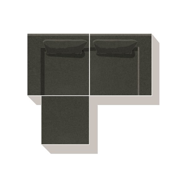 Fondi modulsofa, pufmodul, grøn, 1 stk