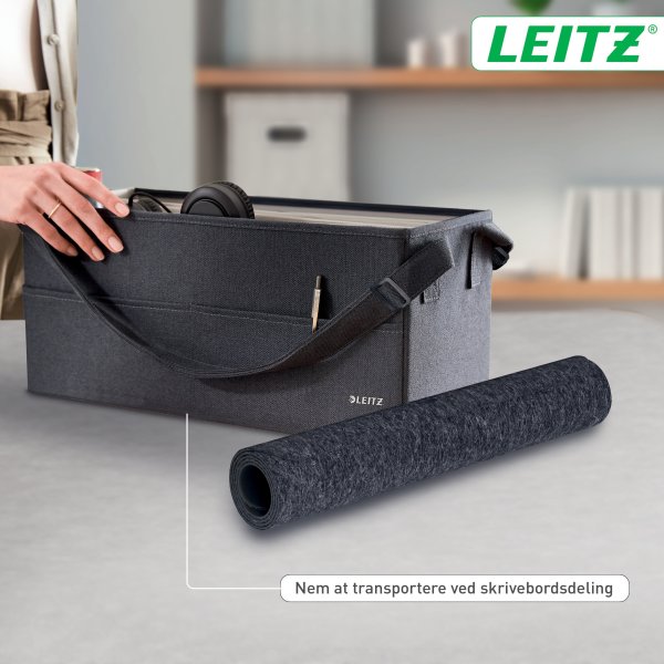 Leitz Skriveunderlag | Filt | 36x70 cm | Mørkegrå