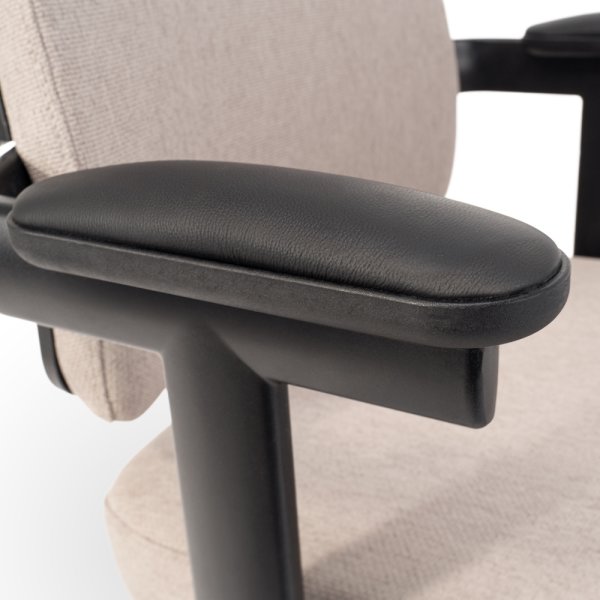 Milano kontorstol, m. armlæn, beige