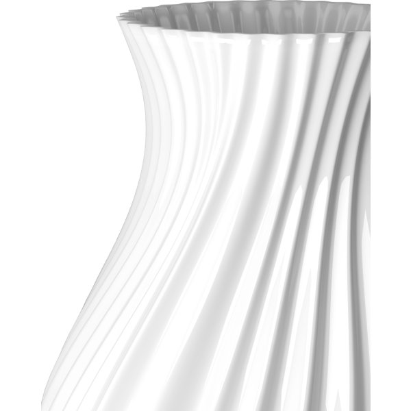 Lyngby Porcelæn Twist Vase H25 cm, hvid