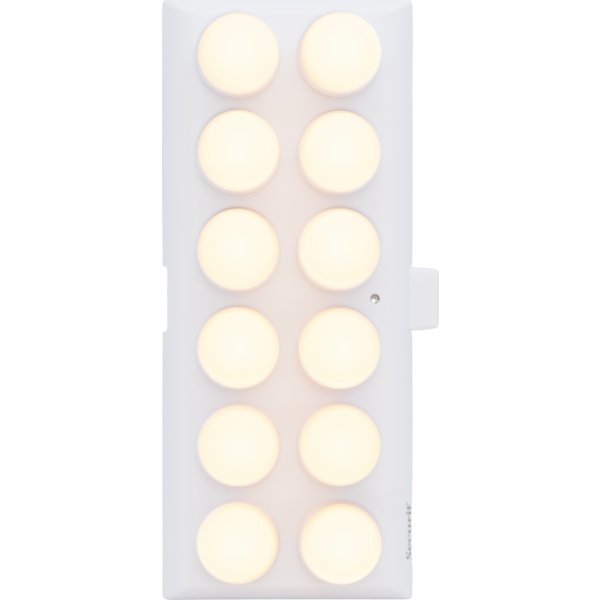 Securit® LUNA grå glasstage m/hvid LED, 12 stk
