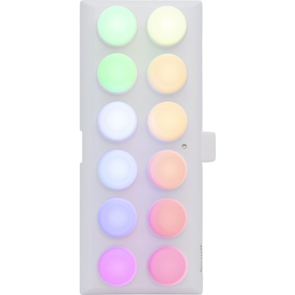 Securit® AYLA hvid glasstage m/farve LED, 12 stk