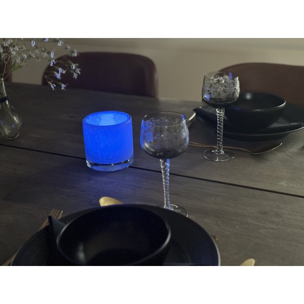 Securit® AYLA hvid glasstage m/farve LED, 12 stk