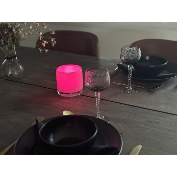 Securit® AYLA hvid glasstage m/farve LED, 12 stk