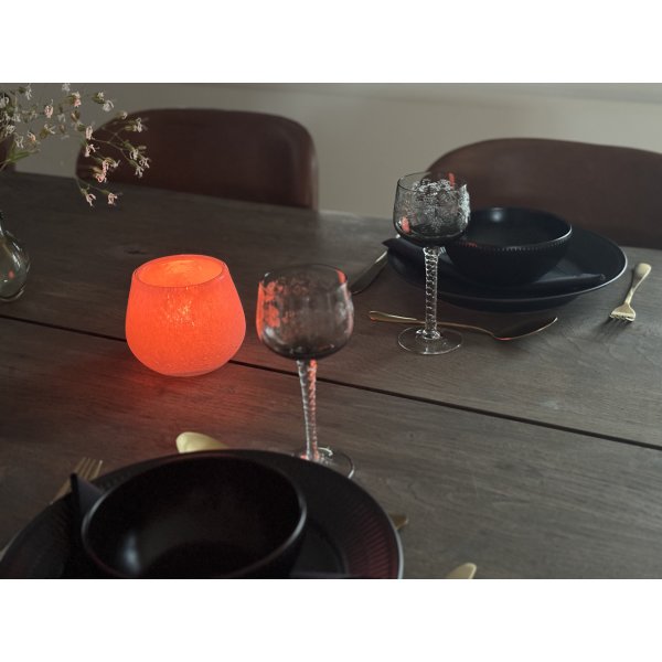 Securit® LUNA hvid glasstage m/farve LED, 12 stk