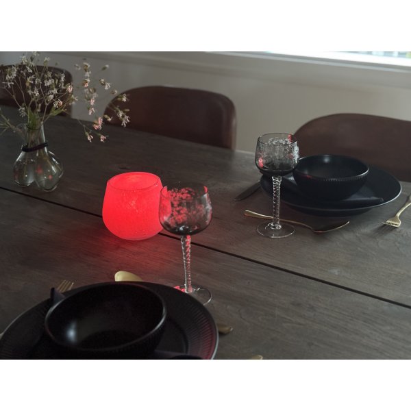 Securit® LUNA hvid glasstage m/farve LED, 12 stk