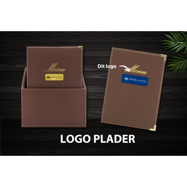 Securit Classic Menukort | A4 | Brun | Logo | 20st