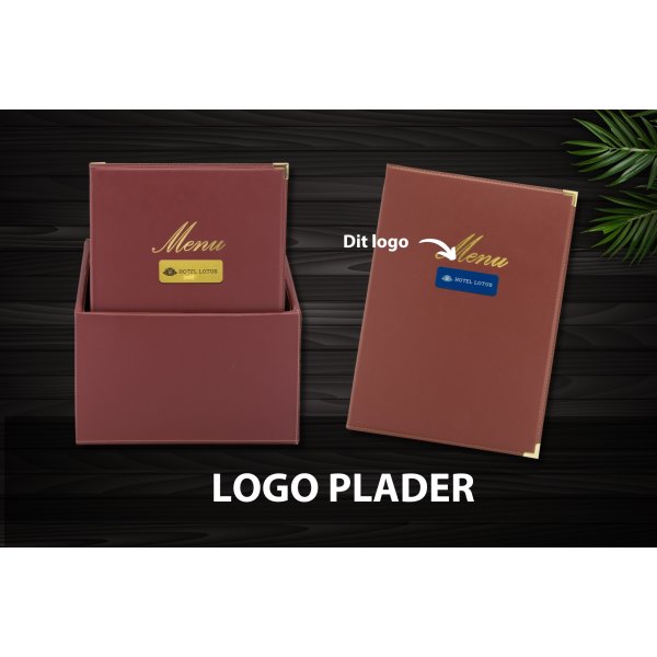 Securit Classic Menukort | A4 | Rød | Logo | 20st