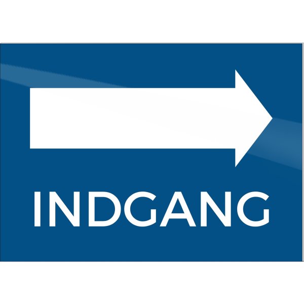 Skilt | Indgang | 18x13 cm