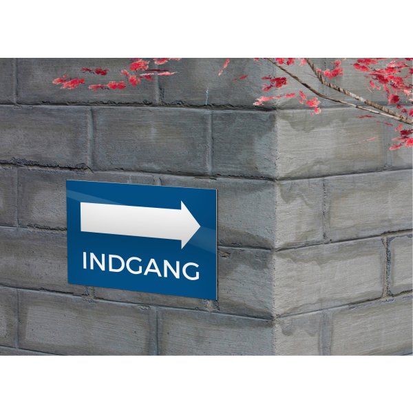 Skilt | Indgang | 18x13 cm