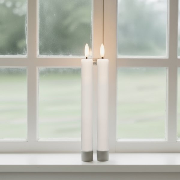 Fjord Denmark LED Kronelys 2 stk., hvid