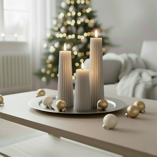 Fjord Denmark Keglelys, 3 stk., sandstone