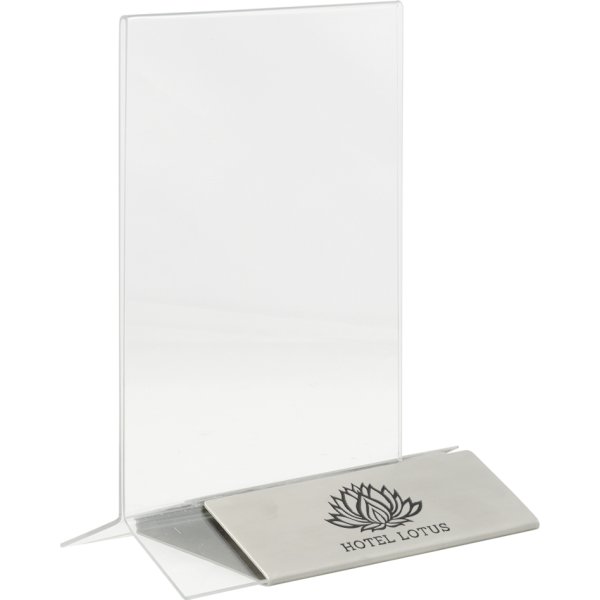 Securit Brochuredisplay | Stål fod | A6 | Logo
