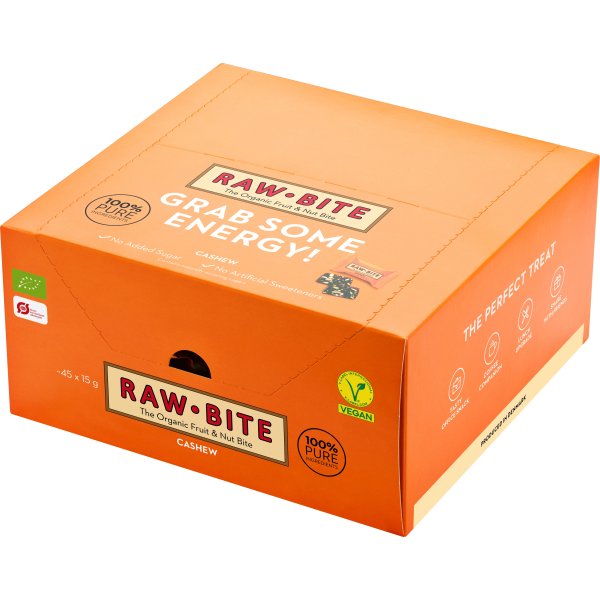 Rawbite Cashew Officebox, 45 bites á 15 g